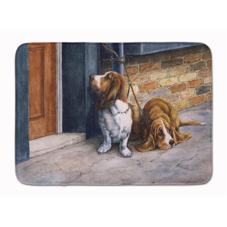 Jensendistributionservices Bassets Basset Hound Machine Washable Memory Foam Mat MI2550586